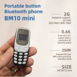 L8Star BM10 Cross-border Flip Mini Phone Bluetooth Player Student Keypad Dual SIM Senior Phone