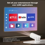 New Cross-Border Game Projector H713 P30MAX Mini Home 4K Dual WIFI Bluetooth Portable Projector
