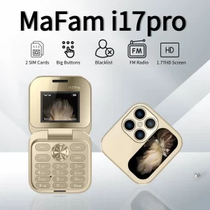Cross-border i17 Mini Dual SIM 2G Feature Phone i17 Pro Flip Keypad Phone for Seniors Global Version